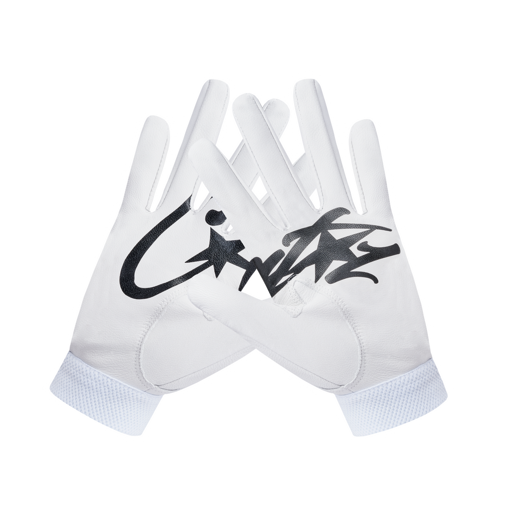 Corteiz LEATHER GLOVES [WHITE] CRTZRTW
