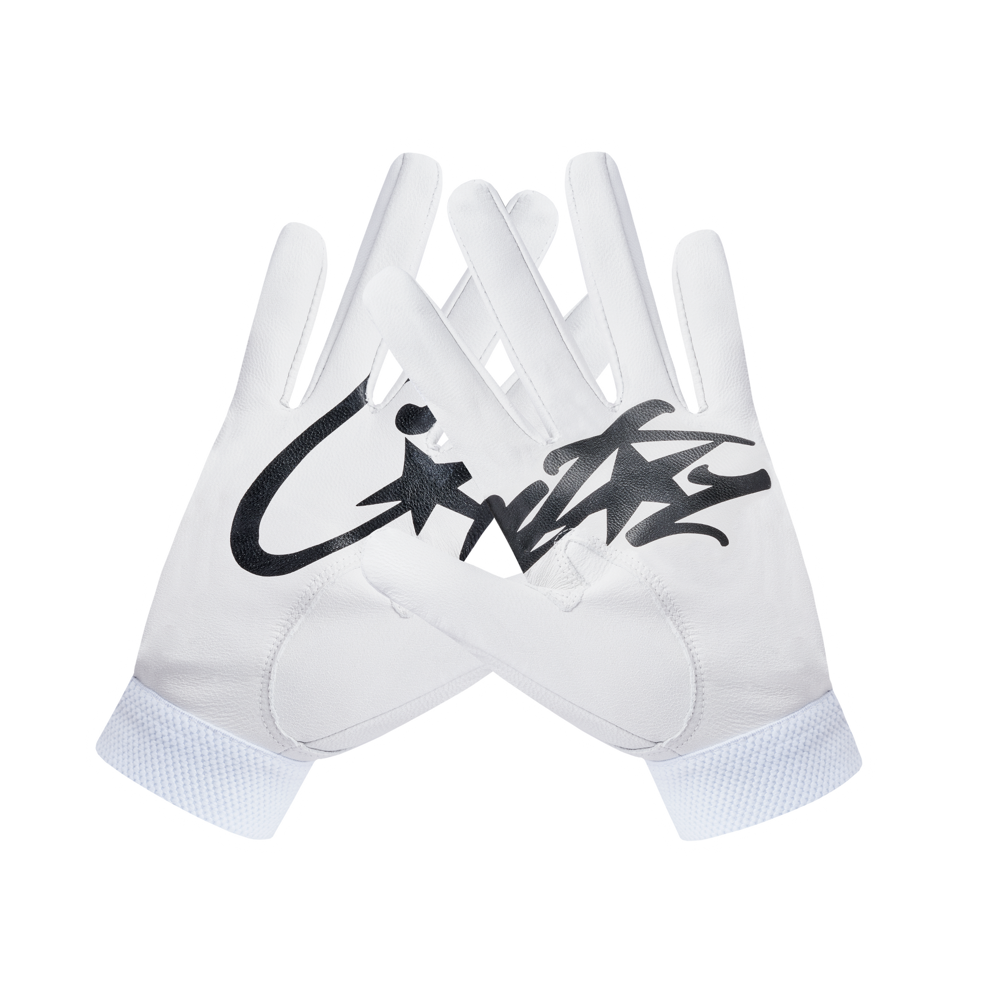 Corteiz LEATHER GLOVES [WHITE] CRTZRTW