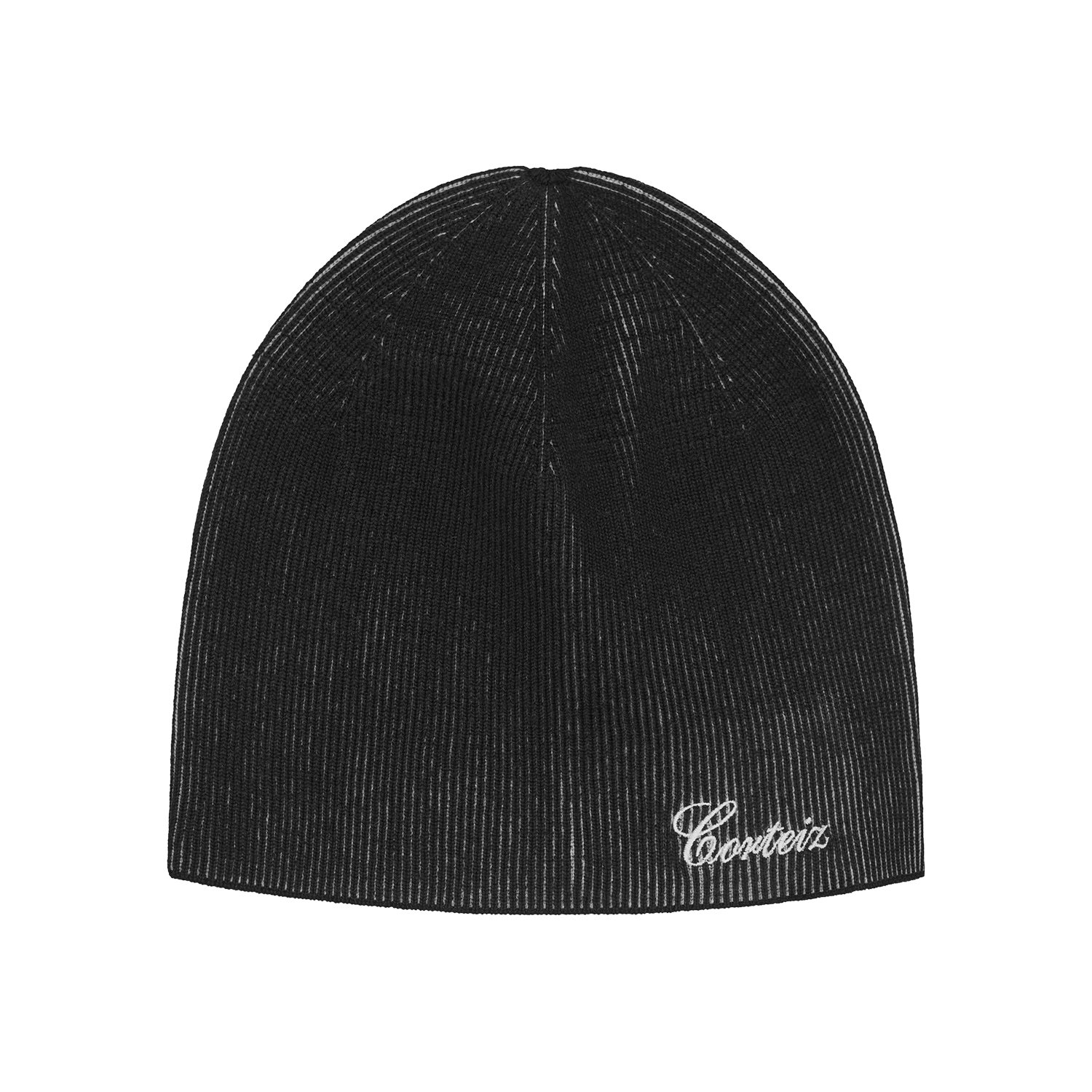 2 TONE RIBBED KNIT BEANIE [BLACK] CRTZRTW