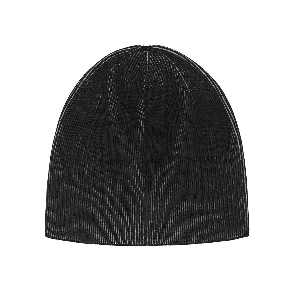 2 TONE RIBBED KNIT BEANIE [BLACK] CRTZRTW