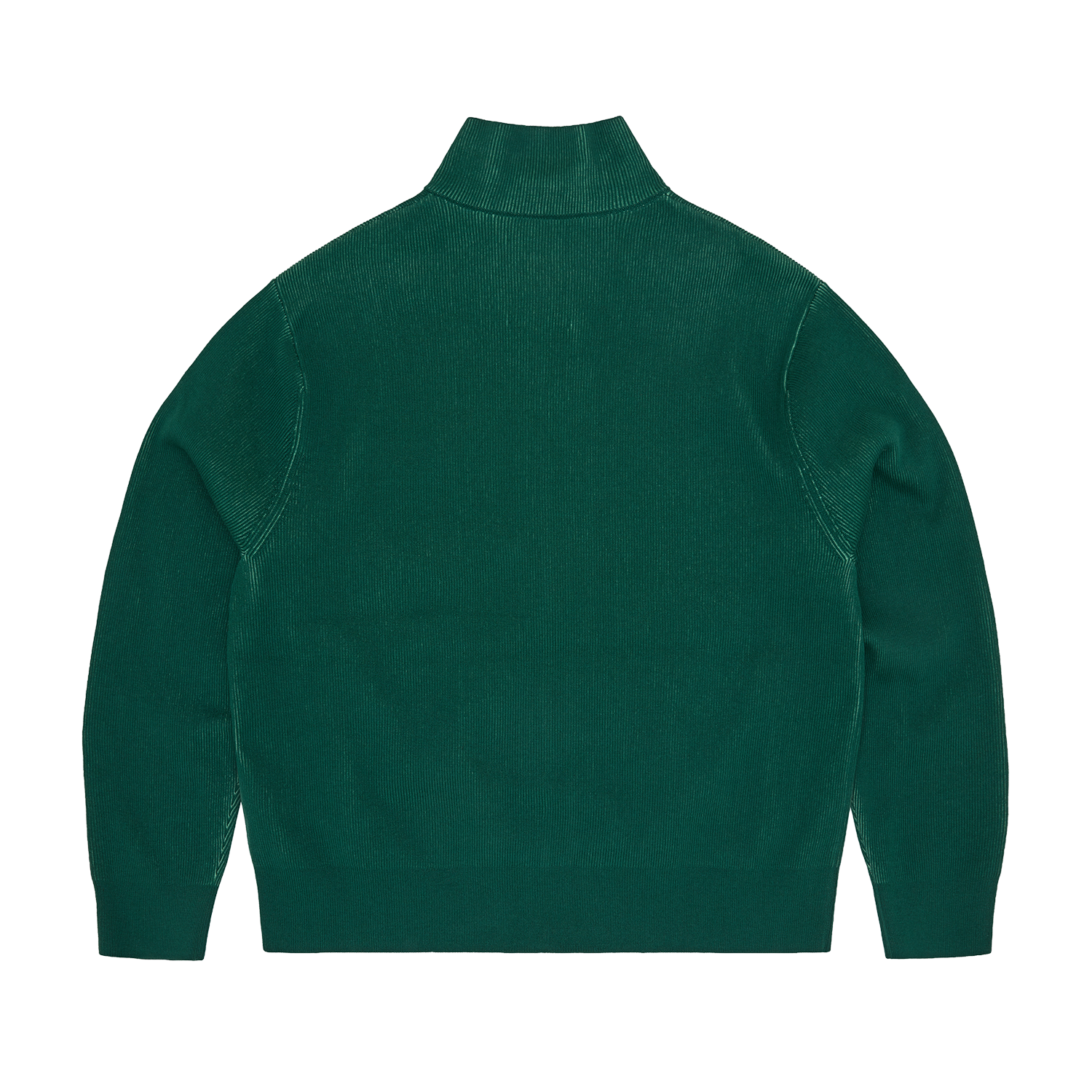 2 TONE RIBBED KNIT ZIP UP [GREEN] CRTZRTW