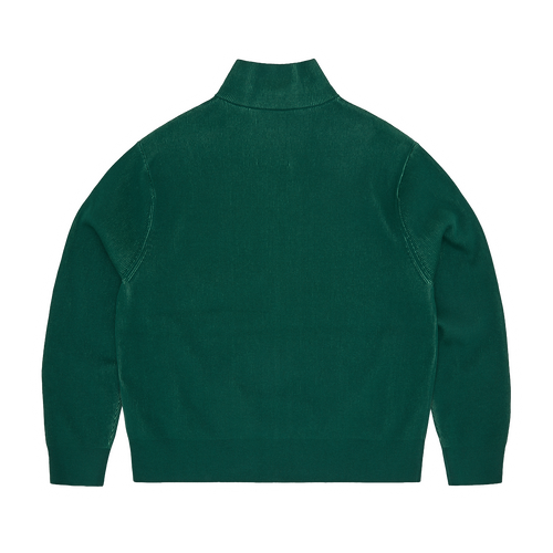 2 TONE RIBBED KNIT ZIP UP [GREEN] CRTZRTW