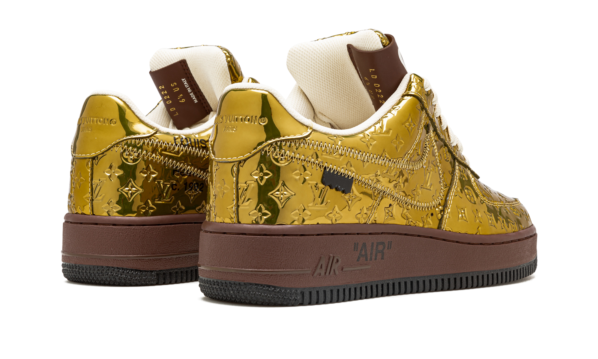 Nike Louis Vuitton Air Force 1 Low "Virgil Abloh - Metallic Gold" 1A9VG3