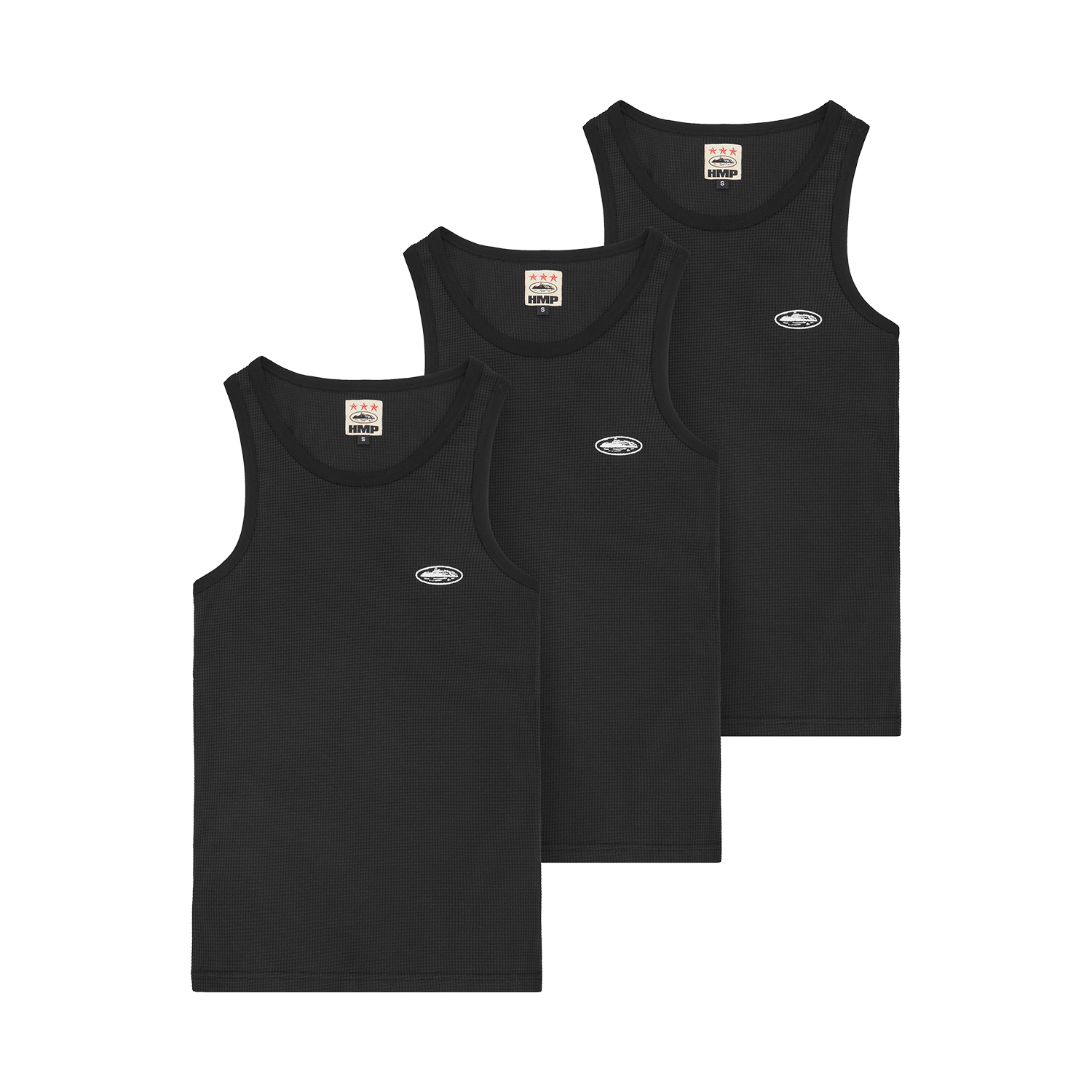 Corteiz HMP ESSENTIALS TANK TOP [3PK] [BLACK] CRTZRTW