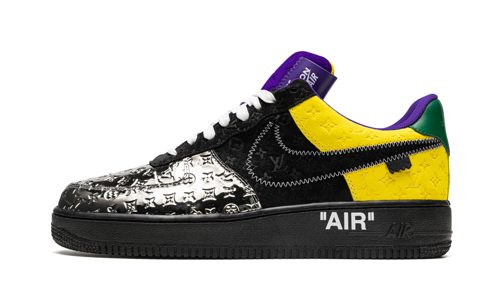Nike Louis Vuitton Air Force 1 Low "Virgil Abloh - Purple Dusk/Metallic Silver" 1A9VCC