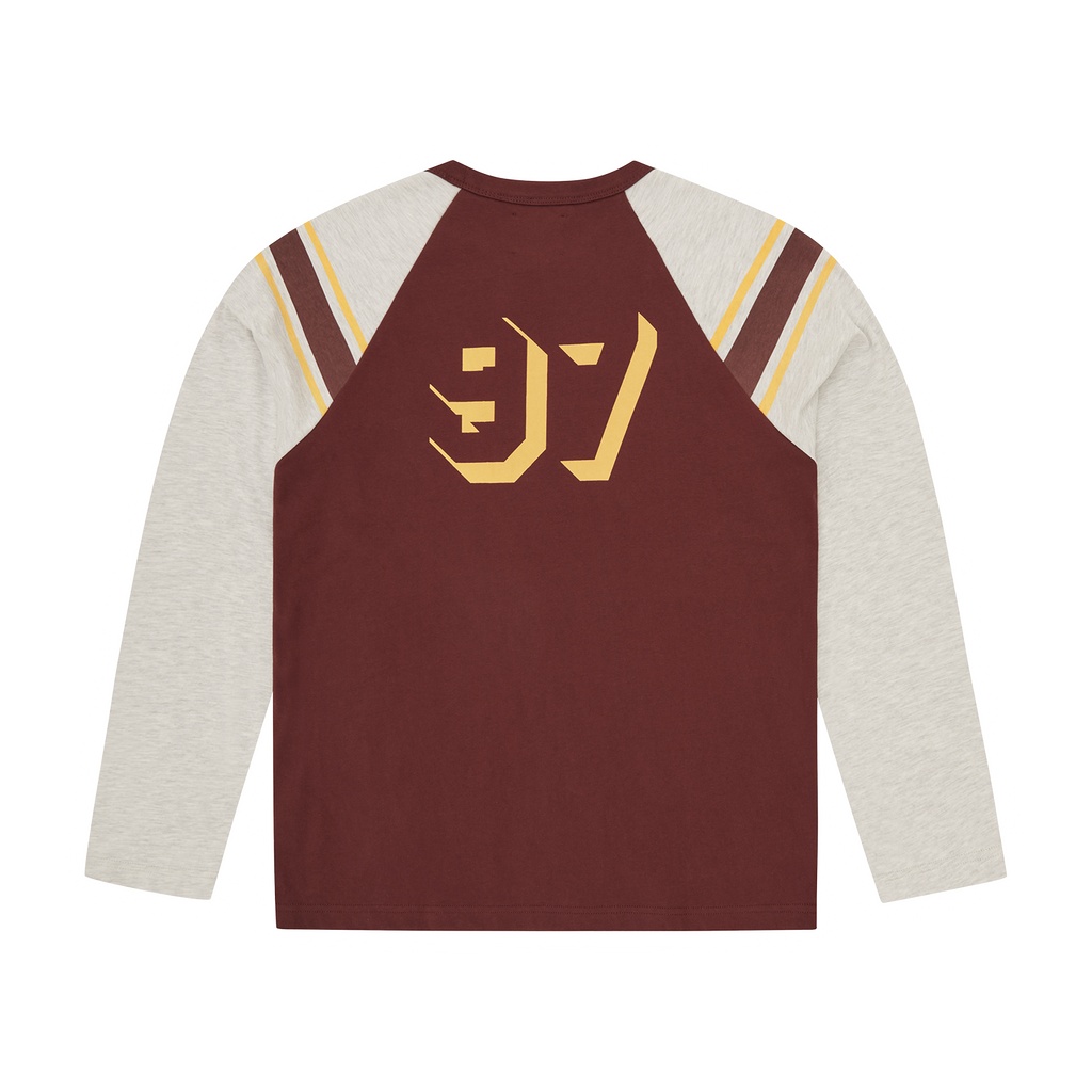 97 HEAVYWEIGHT RAGLAN LS [BURGUNDY] CRTZRTW