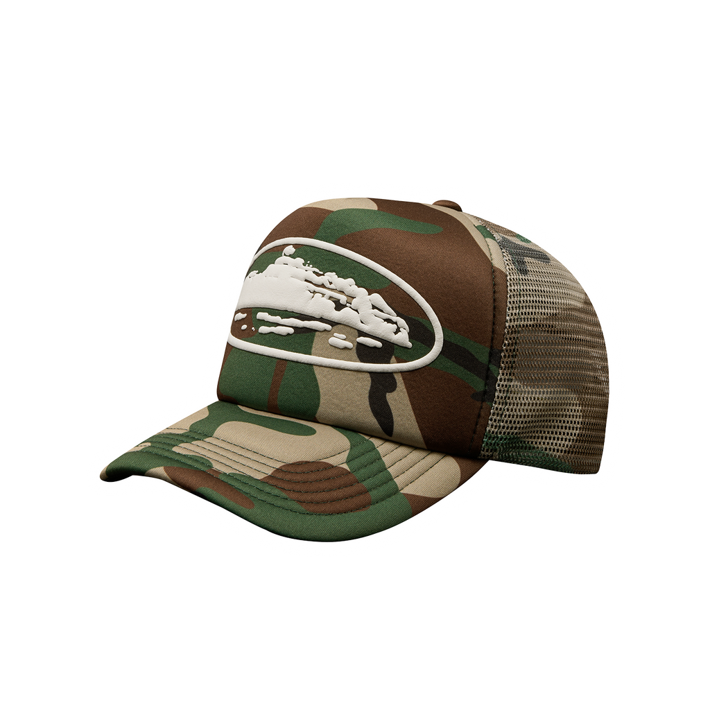 ISLAND PUFF PRINT TRUCKER HAT [WOODLAND CAMO] CRTZRTW