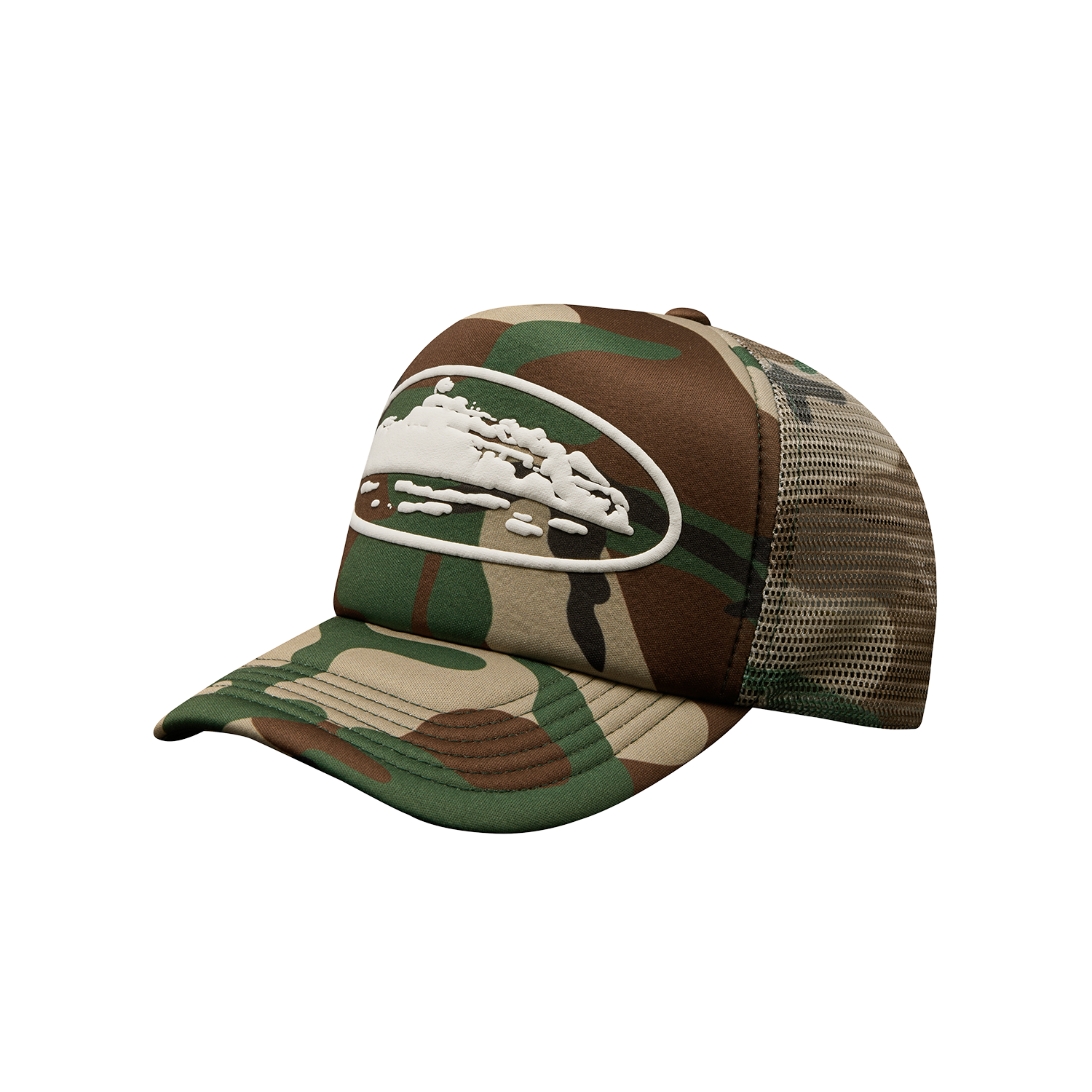 ISLAND PUFF PRINT TRUCKER HAT [WOODLAND CAMO] CRTZRTW