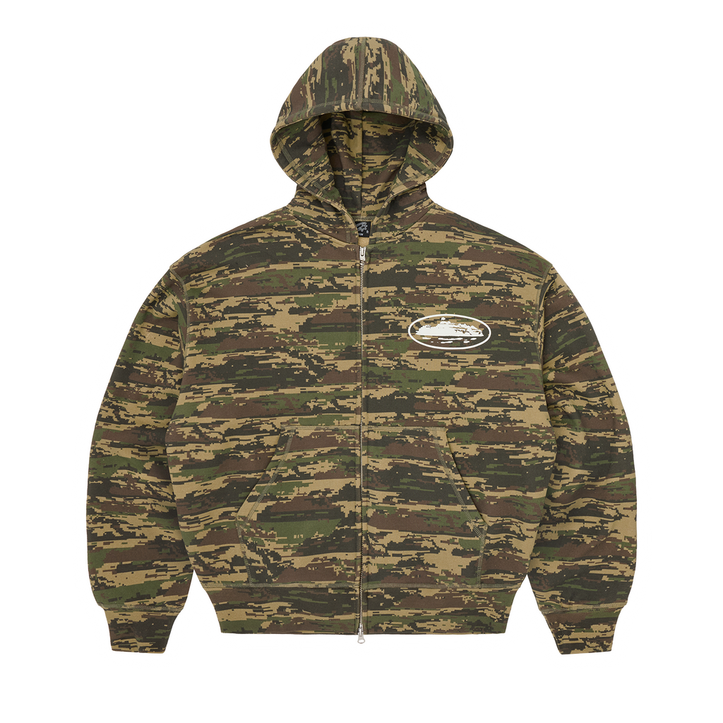 ISLAND PUFF PRINT ZIP HOODIE [DIGI CAMO] CRTZRTW