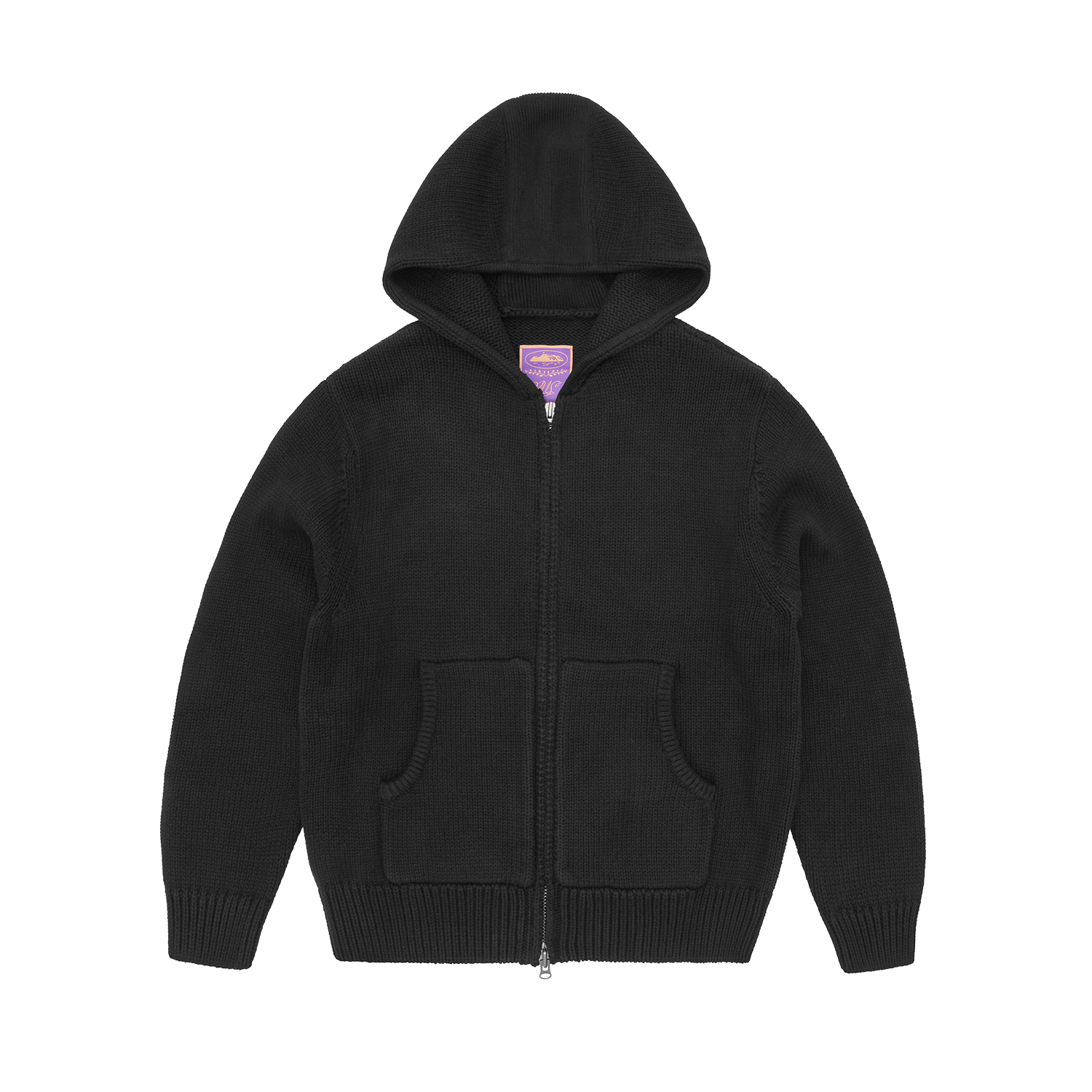 ALCATRAZ HEAVY KNIT ZIP HOODIE [BLACK] CRTZRTW