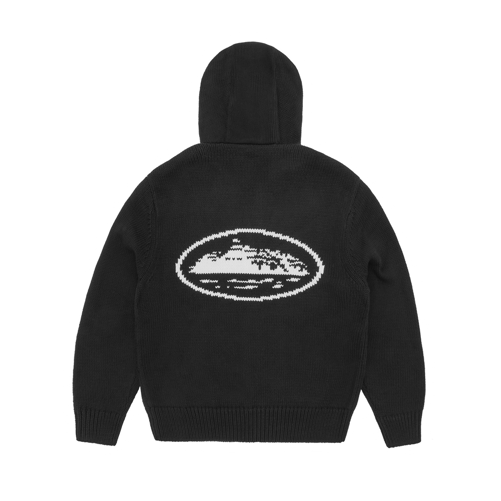 ALCATRAZ HEAVY KNIT ZIP HOODIE [BLACK] CRTZRTW