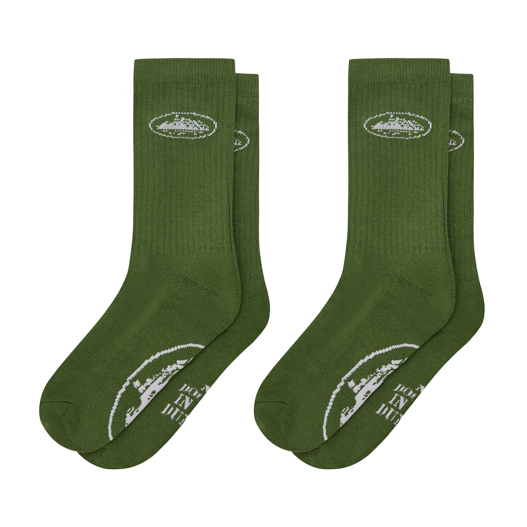 GREEN ALCATRAZ SOCKS [2 PACK] CRTZRTW