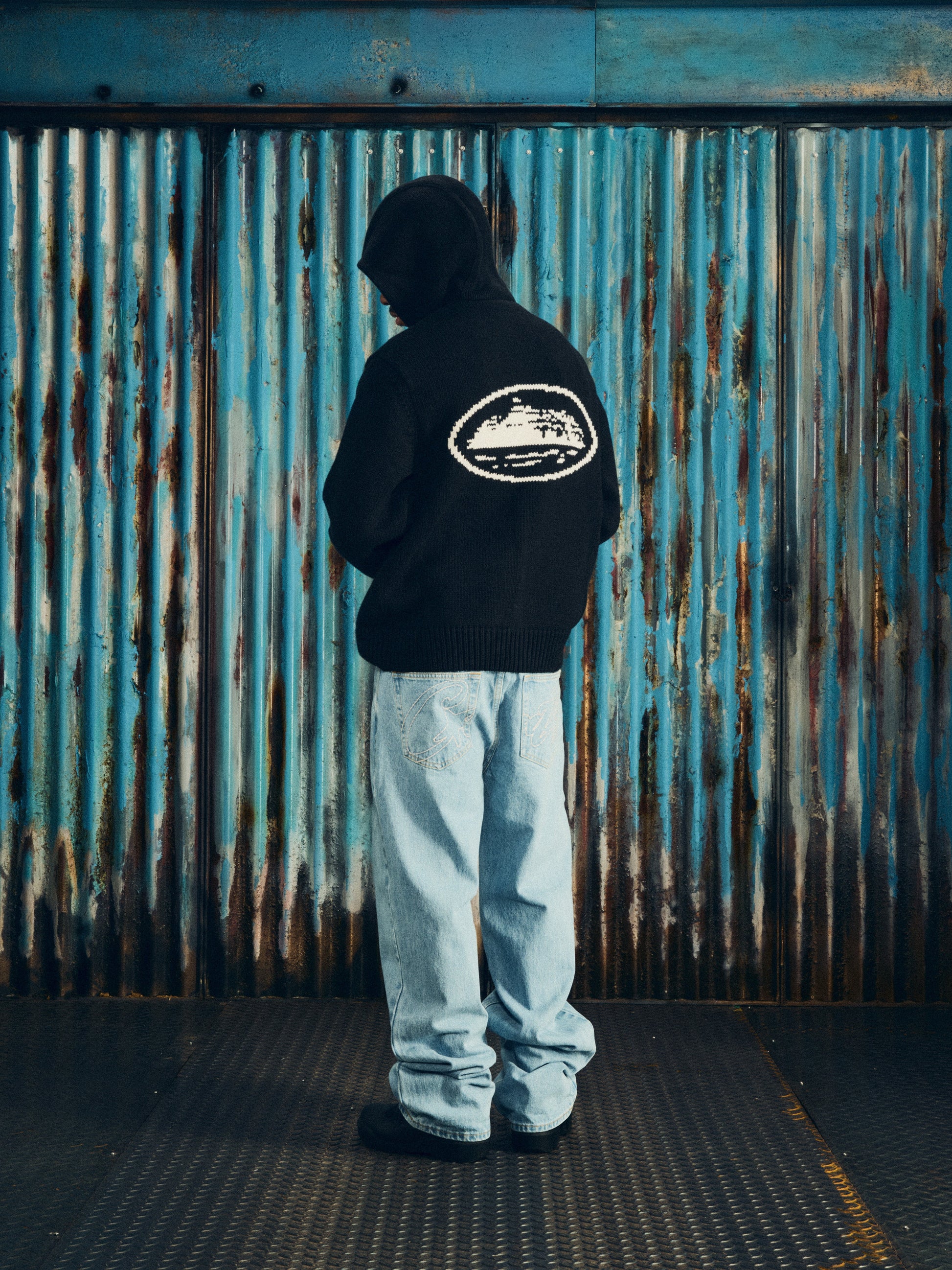 ALCATRAZ HEAVY KNIT ZIP HOODIE [BLACK] CRTZRTW