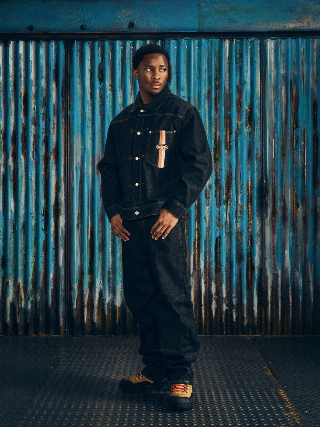 DUAL STRIPE DENIM JACKET [WASHED BLACK] CRTZRTW