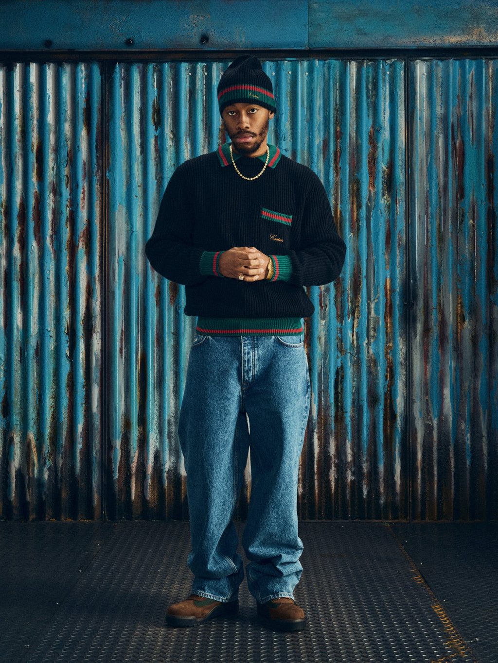 GIANNI KNIT POLO SWEATER [BLACK] CRTZRTW