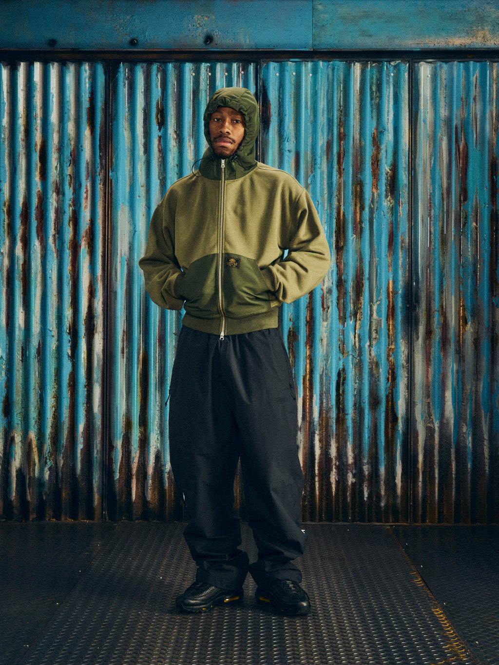 GUERILLAZ RIPSTOP ZIP HOODIE [OLIVE] CRTZRTW