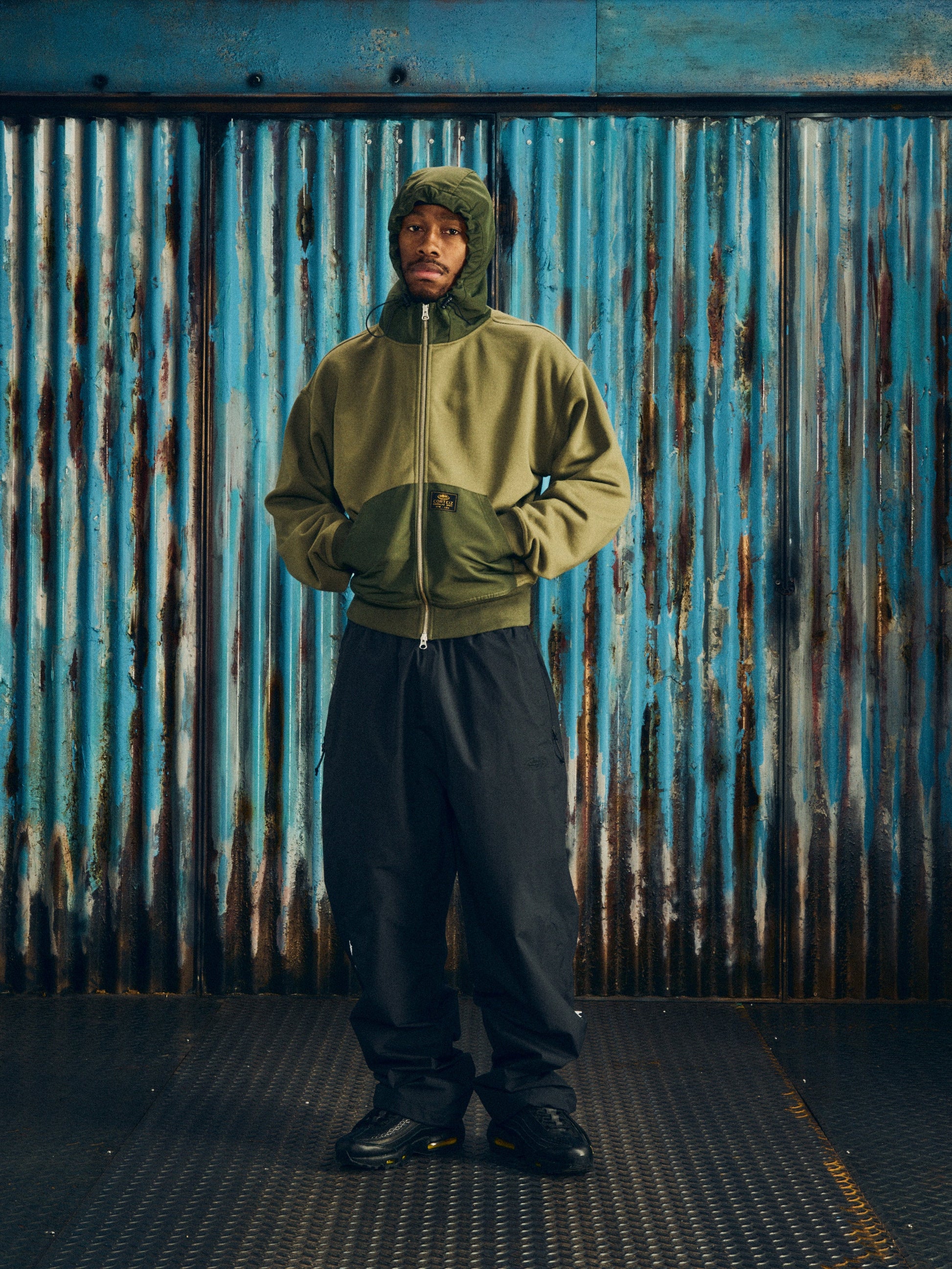 GUERILLAZ RIPSTOP ZIP HOODIE [OLIVE] CRTZRTW