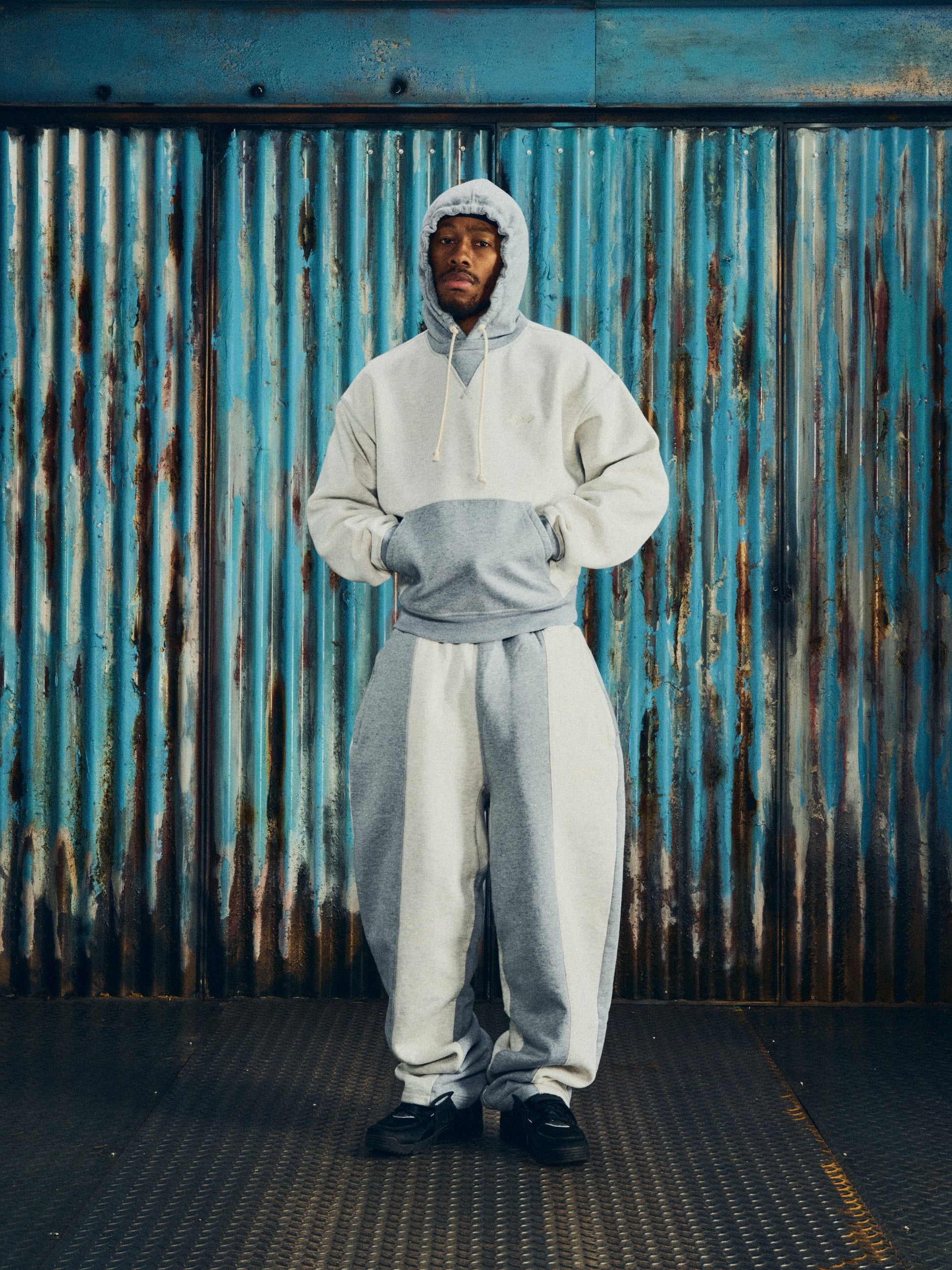 HMP CONTRAST OPEN HEM SWEATPANT [HEATHER GREY] CRTZRTW