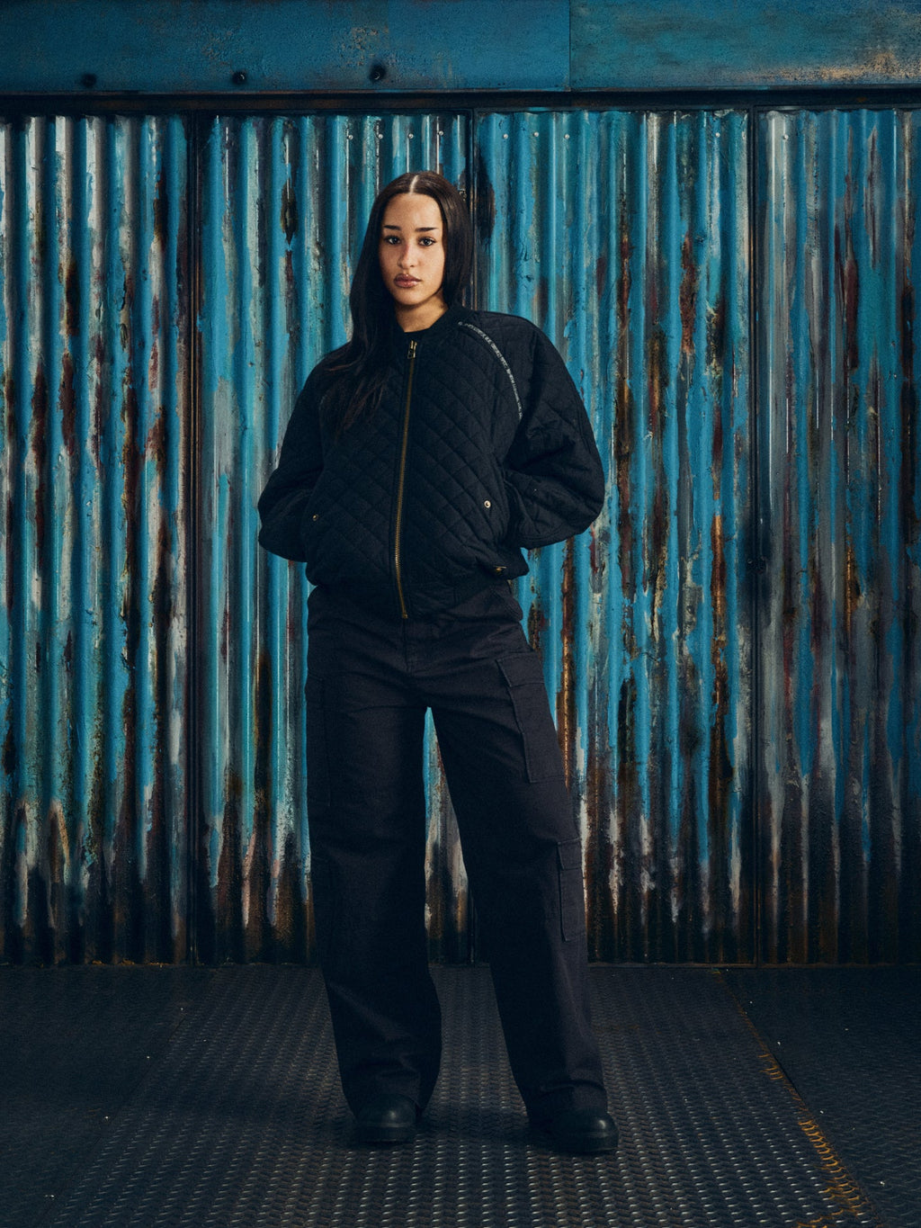 QUILTED EXCHANGE BOMBER [BLACK] CRTZRTW
