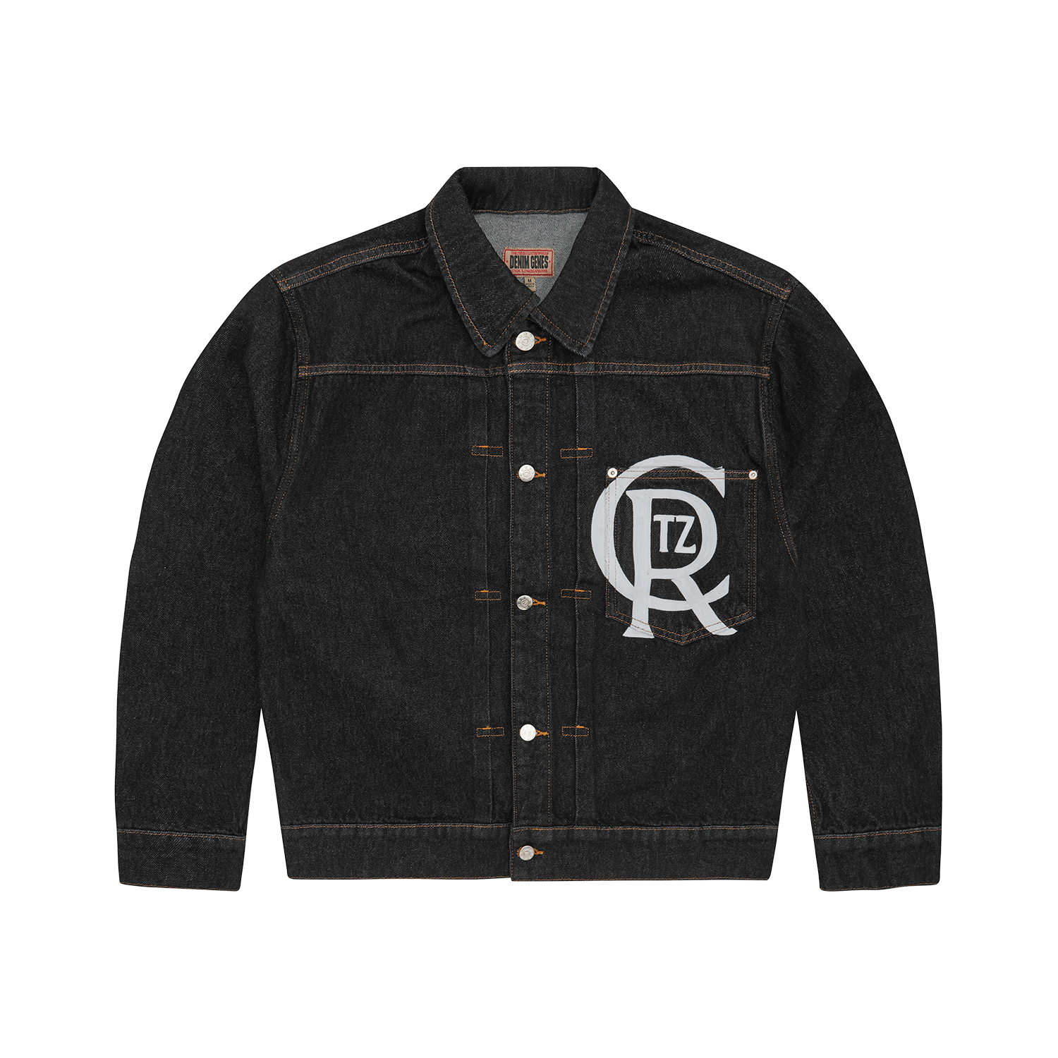 CREST CHAINSTITCH DENIM JACKET [WASHED BLACK] CRTZRTW