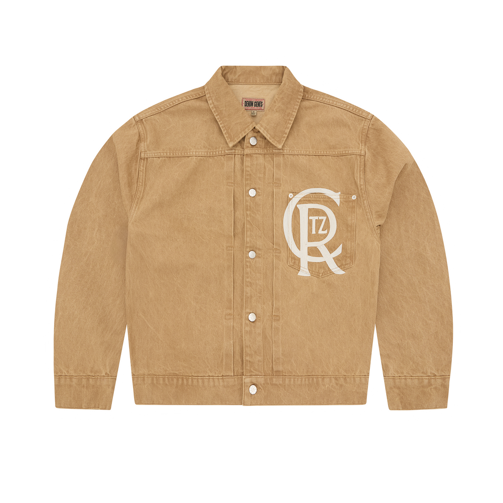 CREST CHAINSTITCH DENIM JACKET [TAN] CRTZRTW