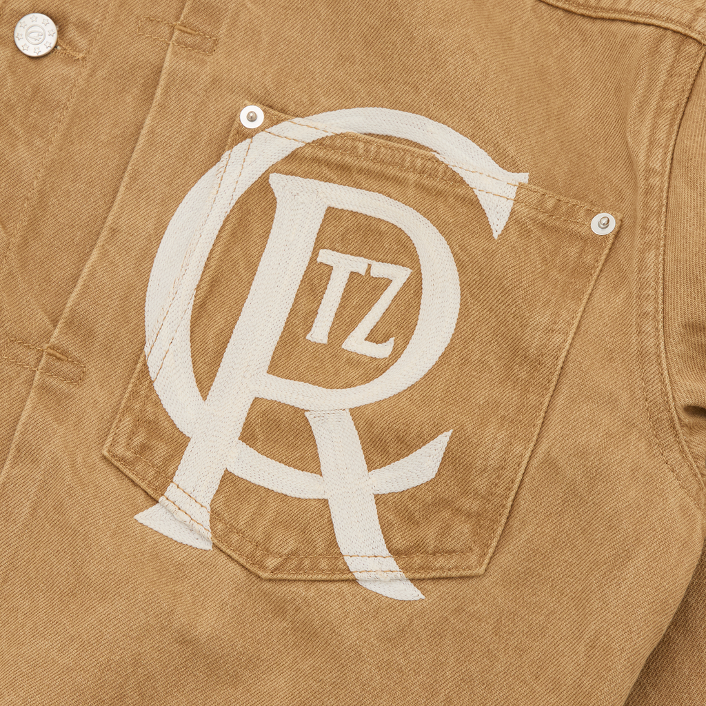 CREST CHAINSTITCH DENIM JACKET [TAN] CRTZRTW