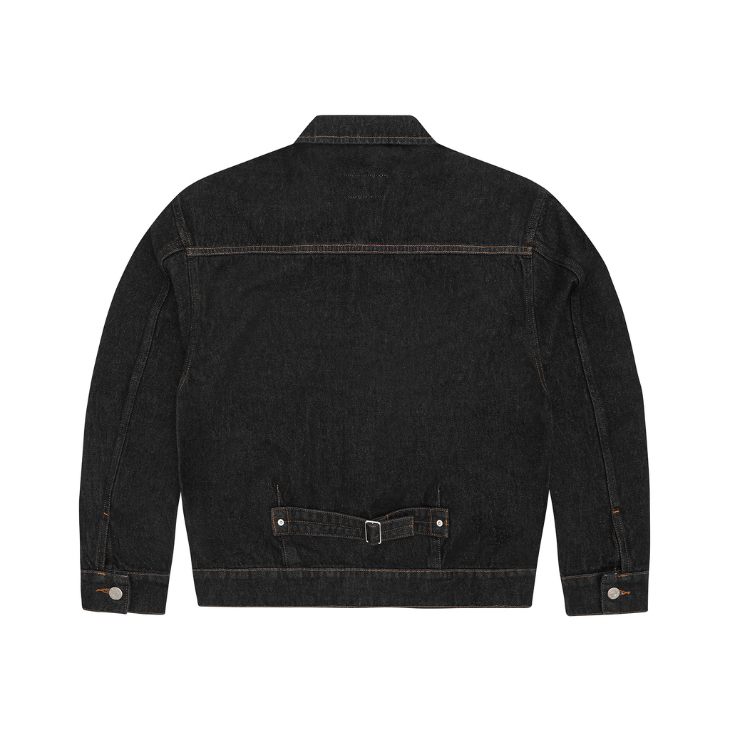 CREST CHAINSTITCH DENIM JACKET [WASHED BLACK] CRTZRTW