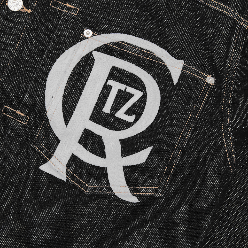 CREST CHAINSTITCH DENIM JACKET [WASHED BLACK] CRTZRTW