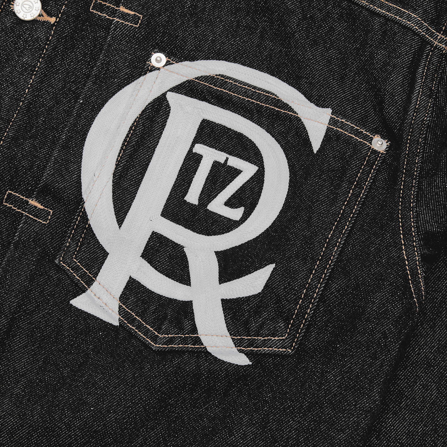 CREST CHAINSTITCH DENIM JACKET [WASHED BLACK] CRTZRTW