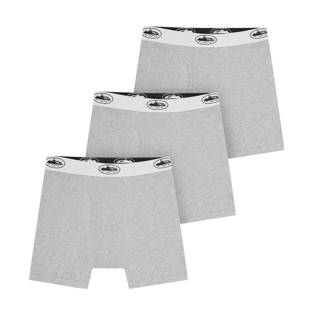 Corteiz GREY ALCATRAZ BOXERS [3 PACK] CRTZRTW