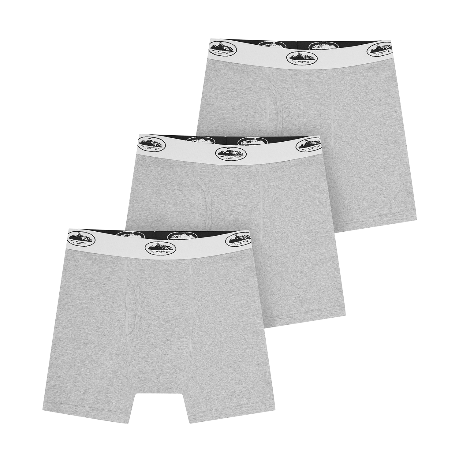 Corteiz GREY ALCATRAZ BOXERS [3 PACK] CRTZRTW