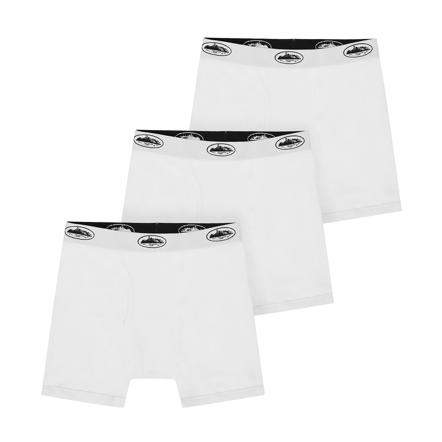 Corteiz WHITE ALCATRAZ BOXERS [3 PACK] CRTZRTW