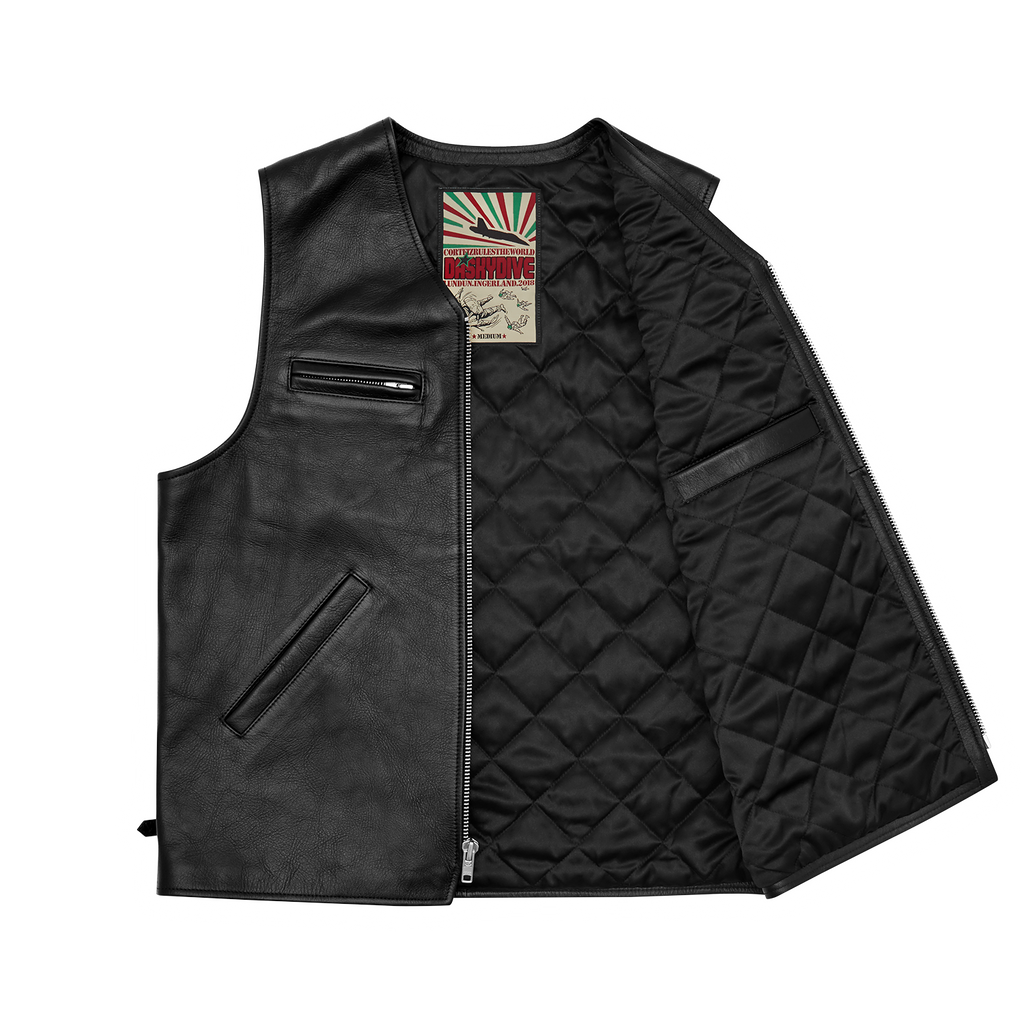 SKYDIVE LEATHER VEST [BLACK] CRTZRTW