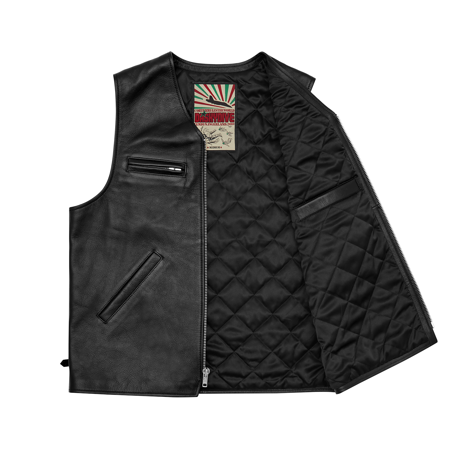 SKYDIVE LEATHER VEST [BLACK] CRTZRTW