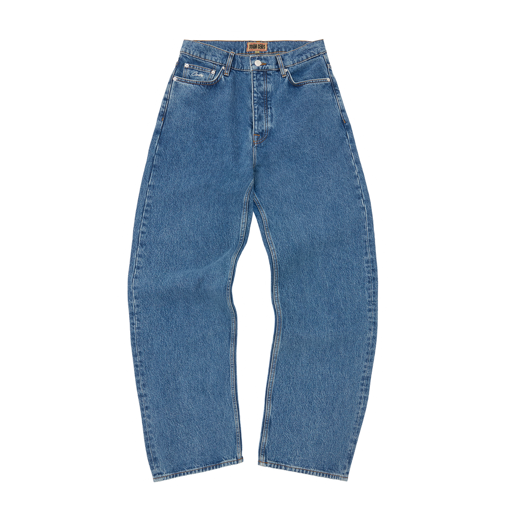 DUAL STRIPE BAGGY JEANS [MIDWASH] CRTZRTW