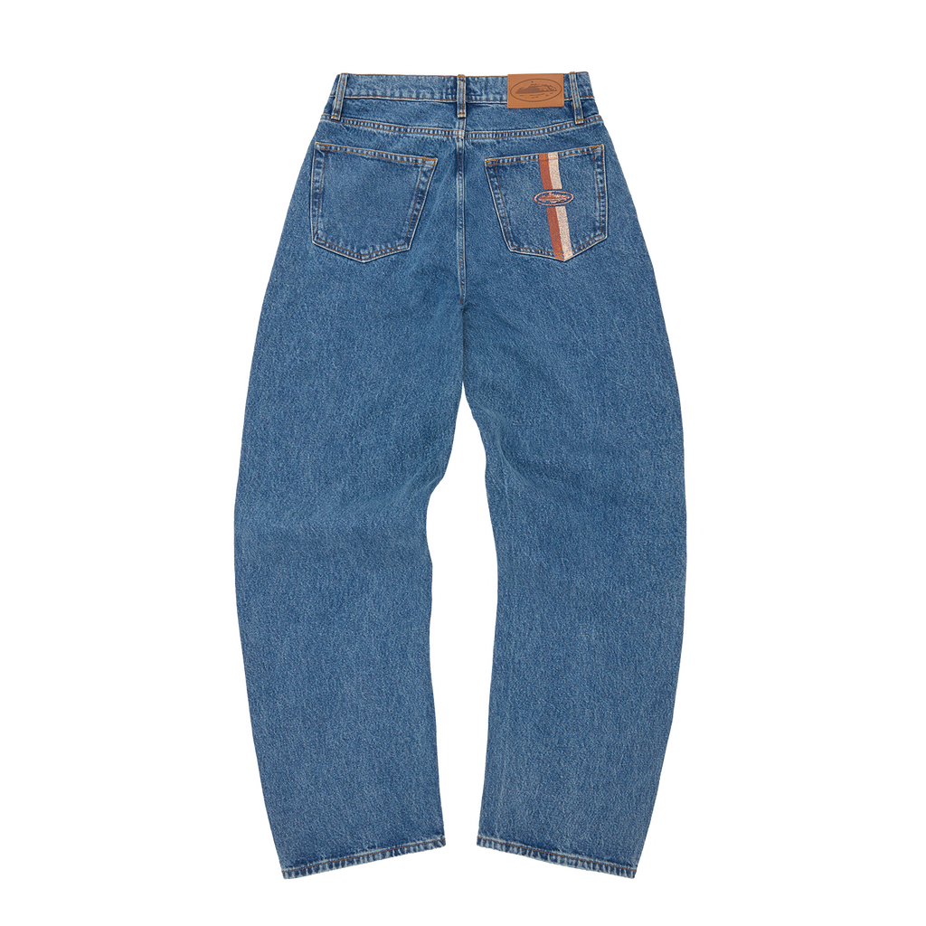 DUAL STRIPE BAGGY JEANS [MIDWASH] CRTZRTW