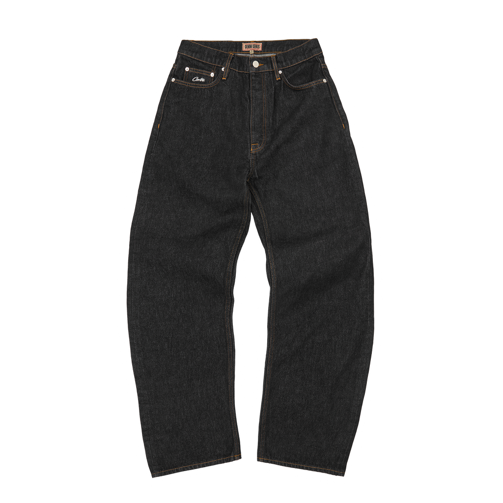 DUAL STRIPE BAGGY JEANS [WASHED BLACK] CRTZRTW