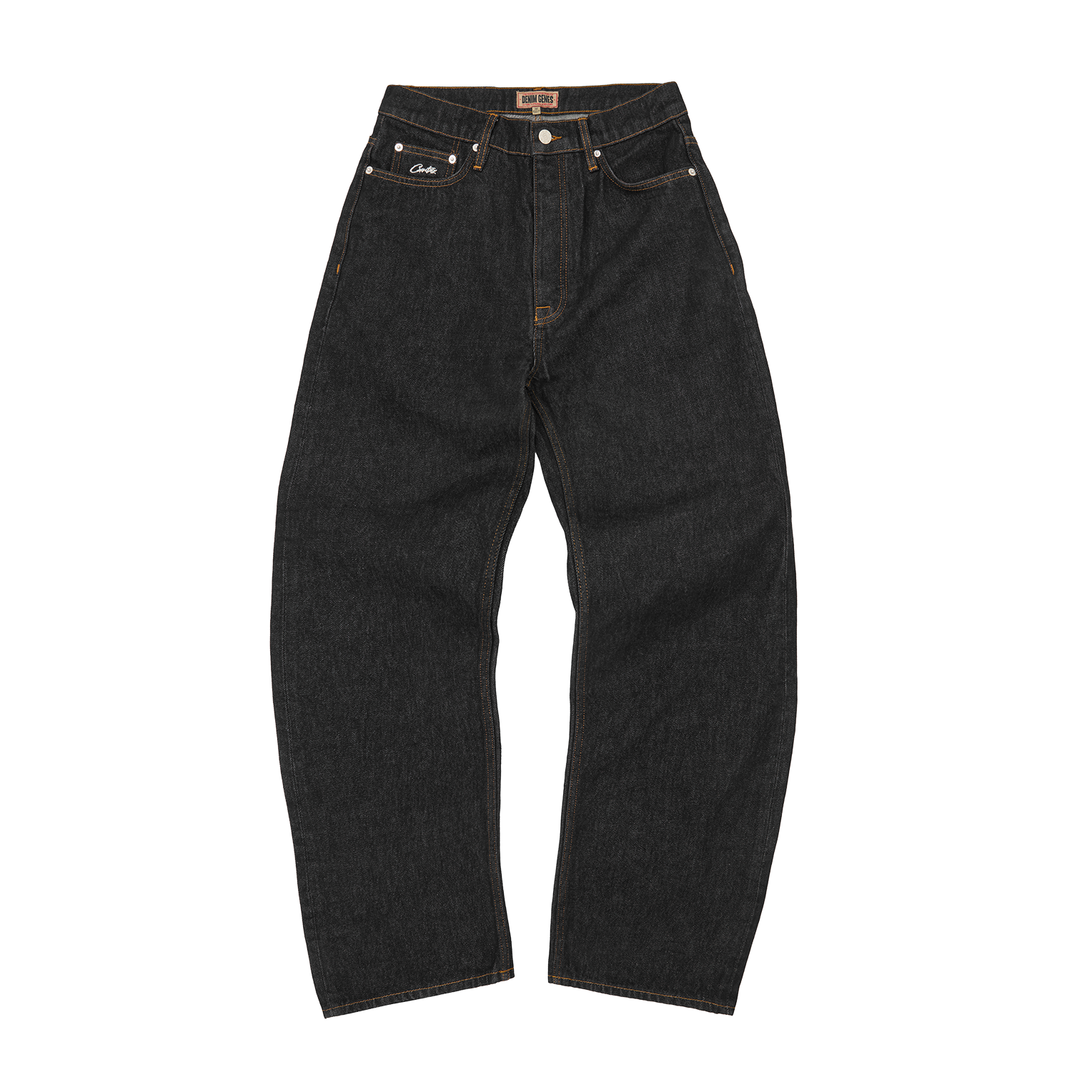 DUAL STRIPE BAGGY JEANS [WASHED BLACK] CRTZRTW