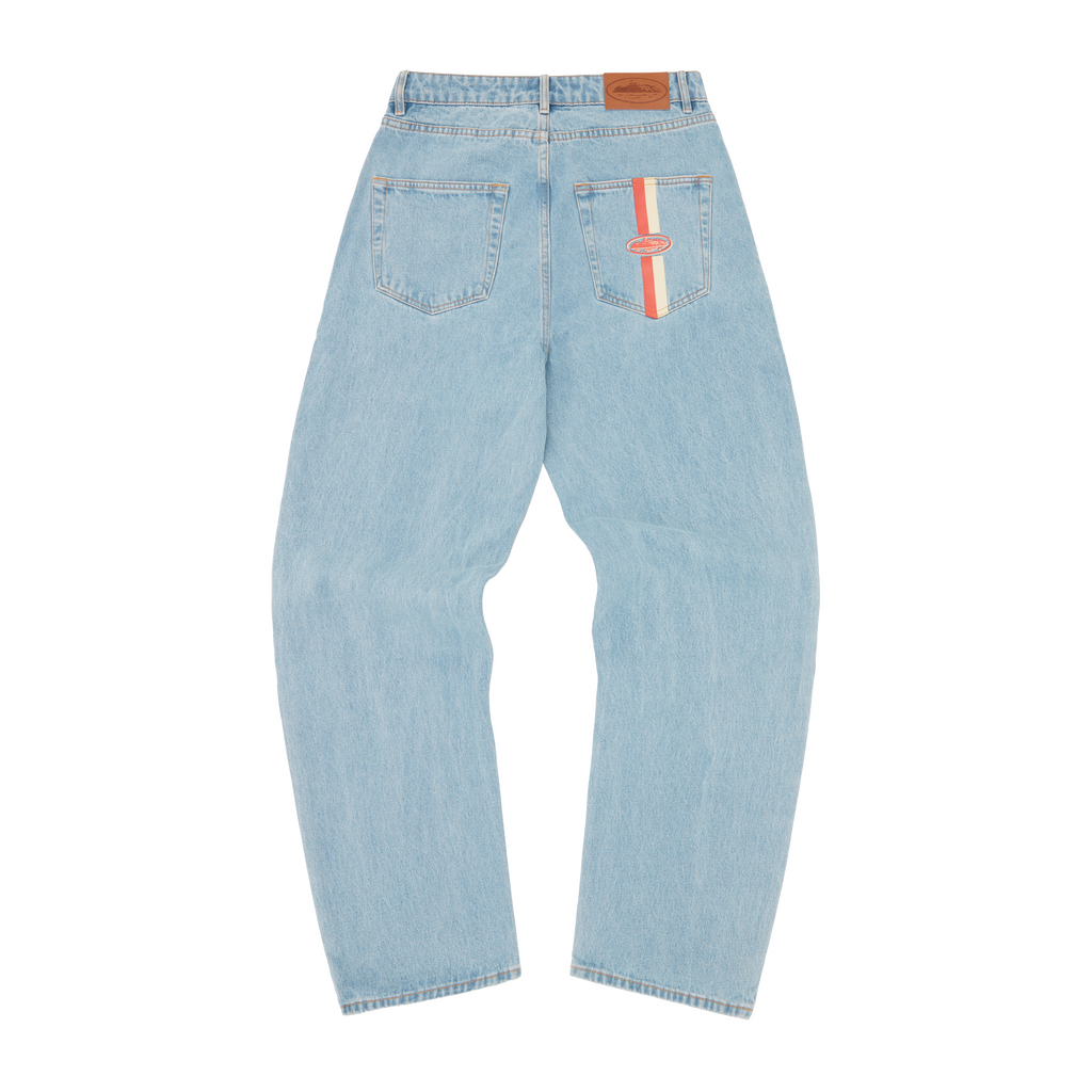 DUAL STRIPE BAGGY JEANS [STONEWASH] CRTZRTW