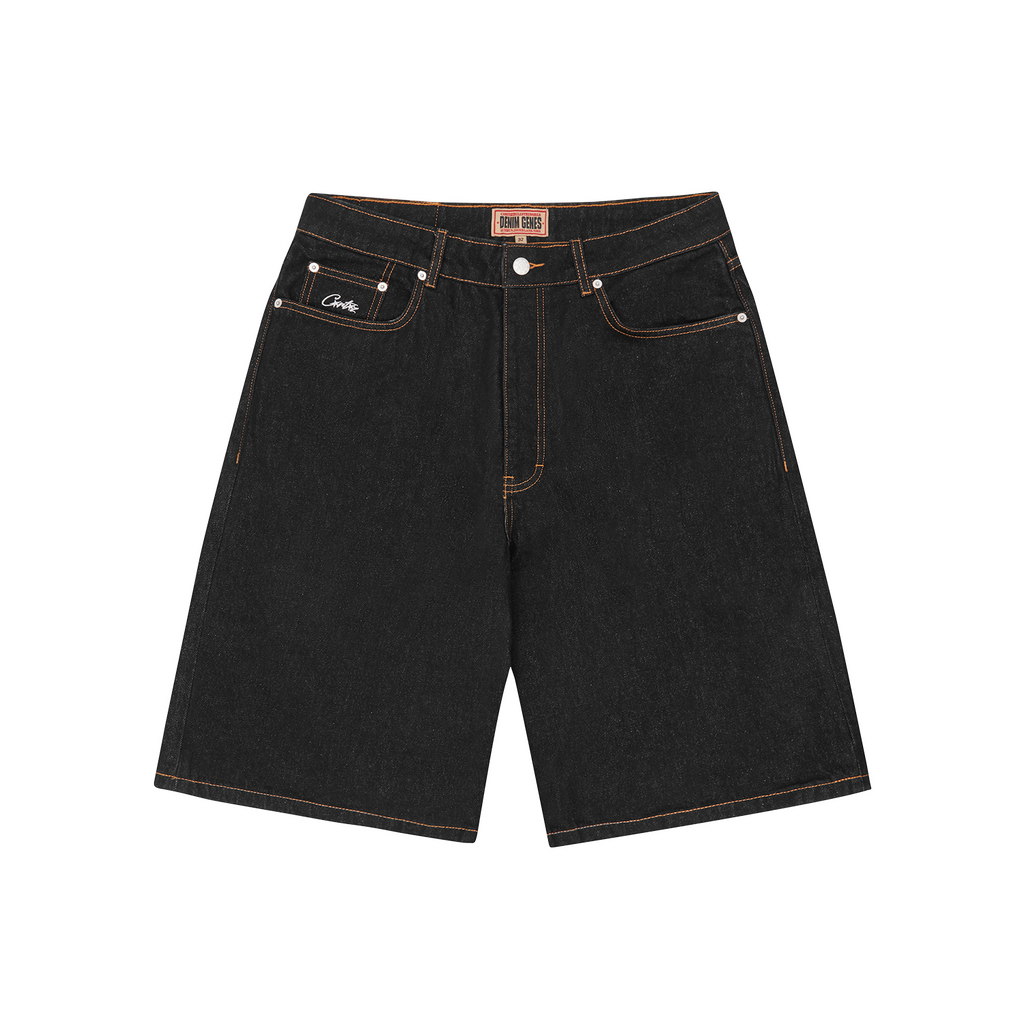 DUAL STRIPE DENIM SHORT [WASHED BLACK] CRTZRTW