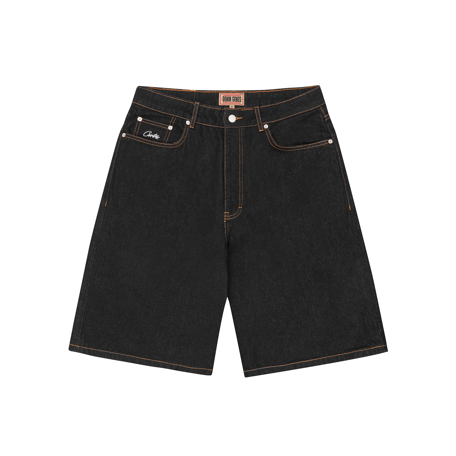 DUAL STRIPE DENIM SHORT [WASHED BLACK] CRTZRTW