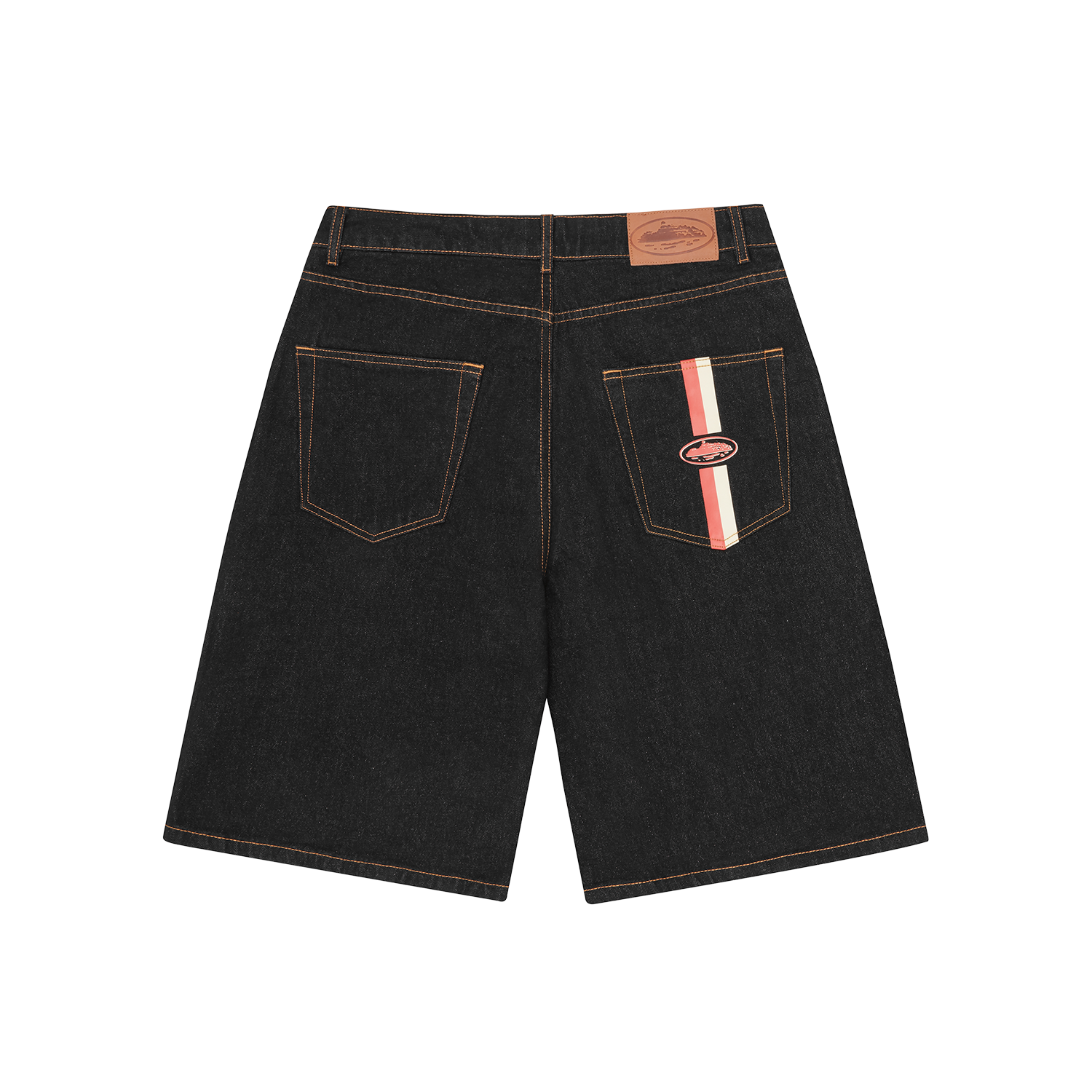 DUAL STRIPE DENIM SHORT [WASHED BLACK] CRTZRTW