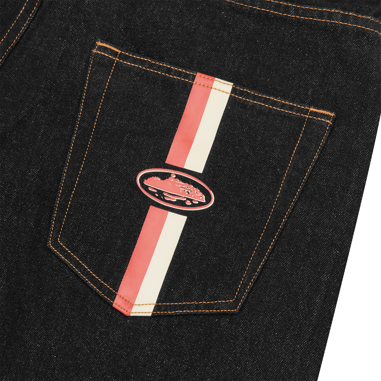 DUAL STRIPE DENIM SHORT [WASHED BLACK] CRTZRTW