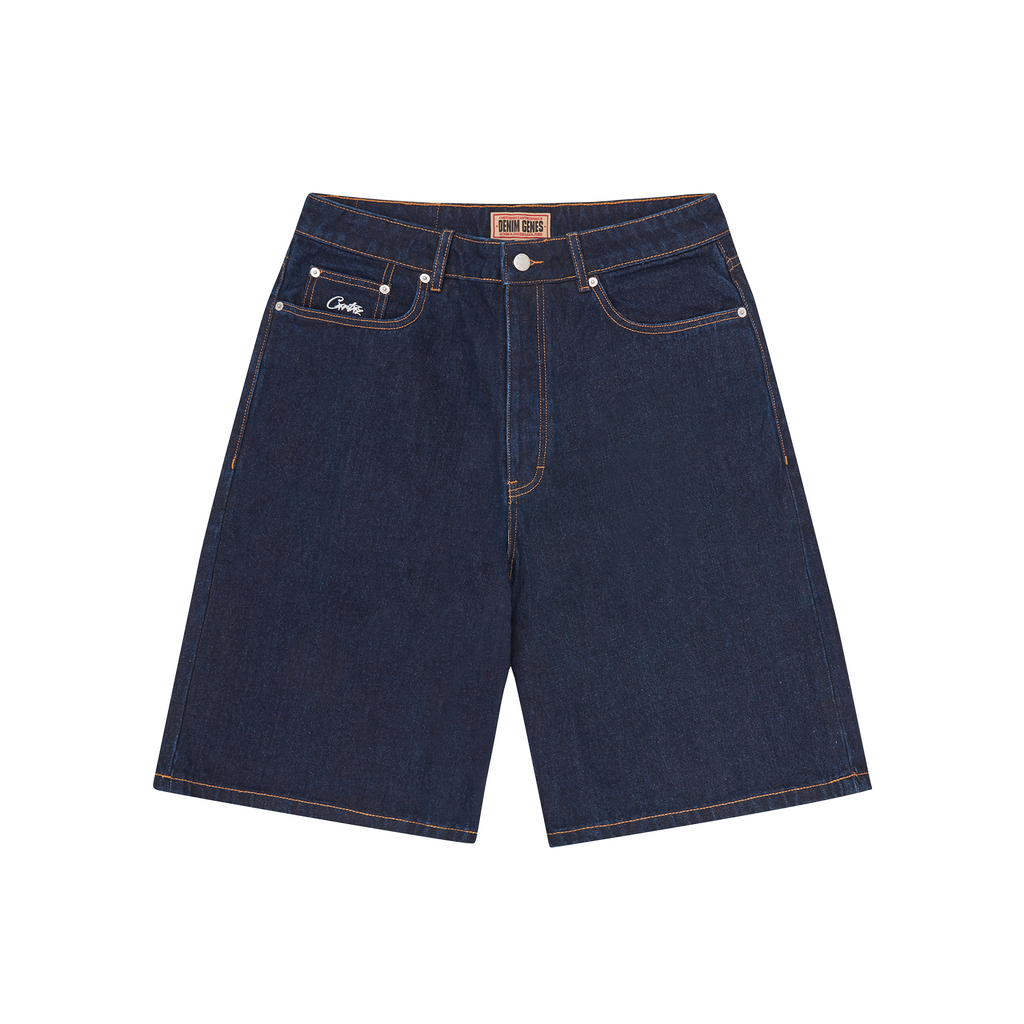 DUAL STRIPE DENIM SHORT [WASHED INDIGO] CRTZRTW