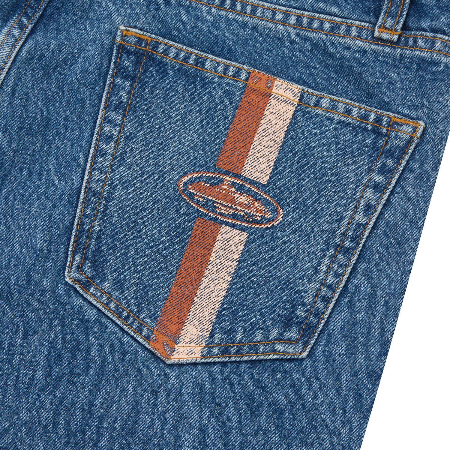 DUAL STRIPE BAGGY JEANS [MIDWASH] CRTZRTW