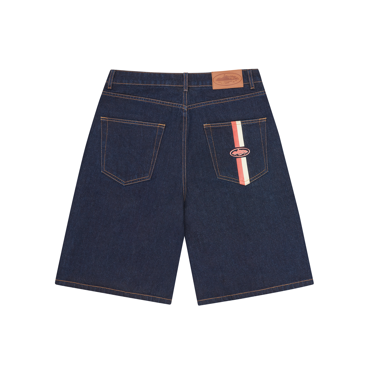 DUAL STRIPE DENIM SHORT [WASHED INDIGO] CRTZRTW