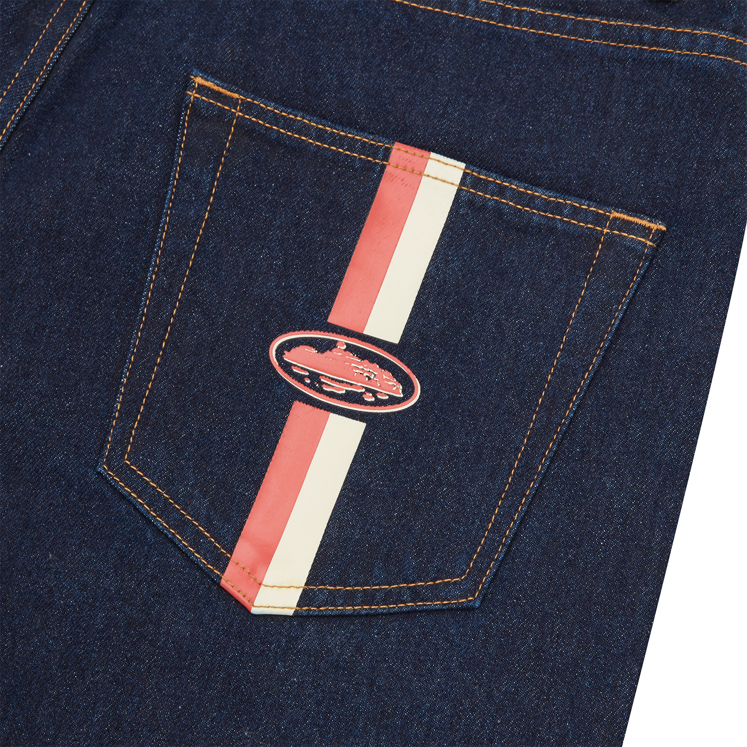 DUAL STRIPE DENIM SHORT [WASHED INDIGO] CRTZRTW