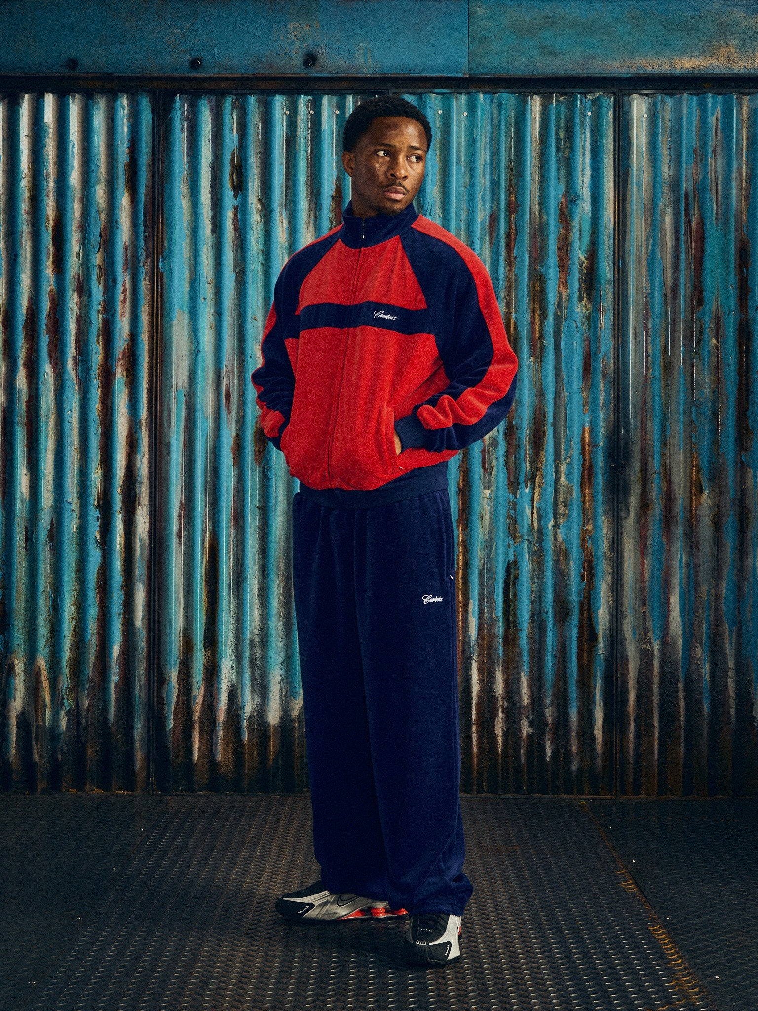 PISTA VELOUR TRACK PANT [NAVY] CRTZRTW