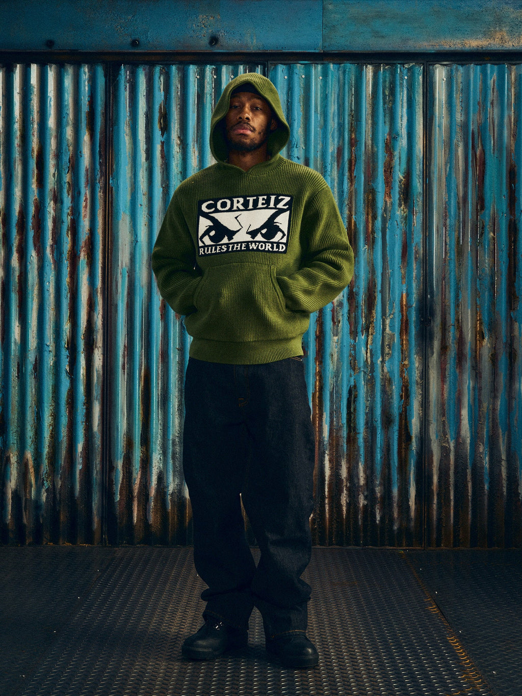 HUEY KNIT HOODIE [OLIVE] CRTZRTW