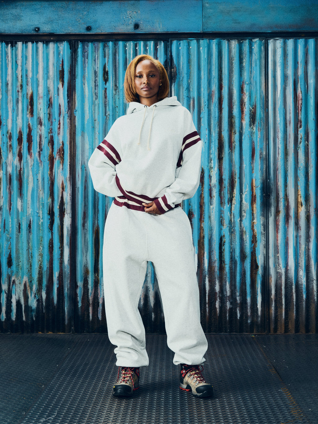 HMP STRIPE RIB SWEATPANT [LIGHT HEATHER] CRTZRTW